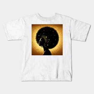 Afrocentric Queen Gold Kids T-Shirt